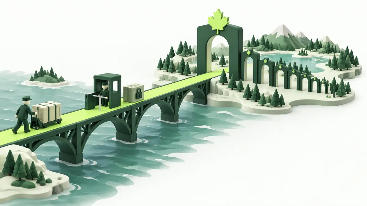 Illustration éditoriale VIGLIA pour « Appels d’offres au Canada : trouver, s’inscrire, répondre ».
