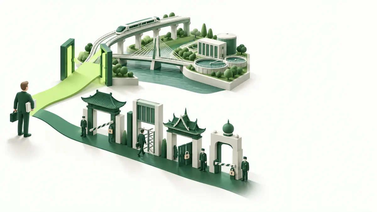 VIGLIA editorial illustration for “Asia public tenders: where they are published and who can bid”.