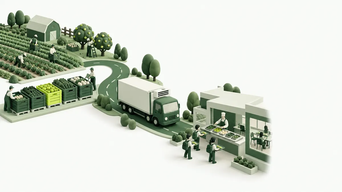 Illustration conceptuelle du secteur Agriculture et alimentation