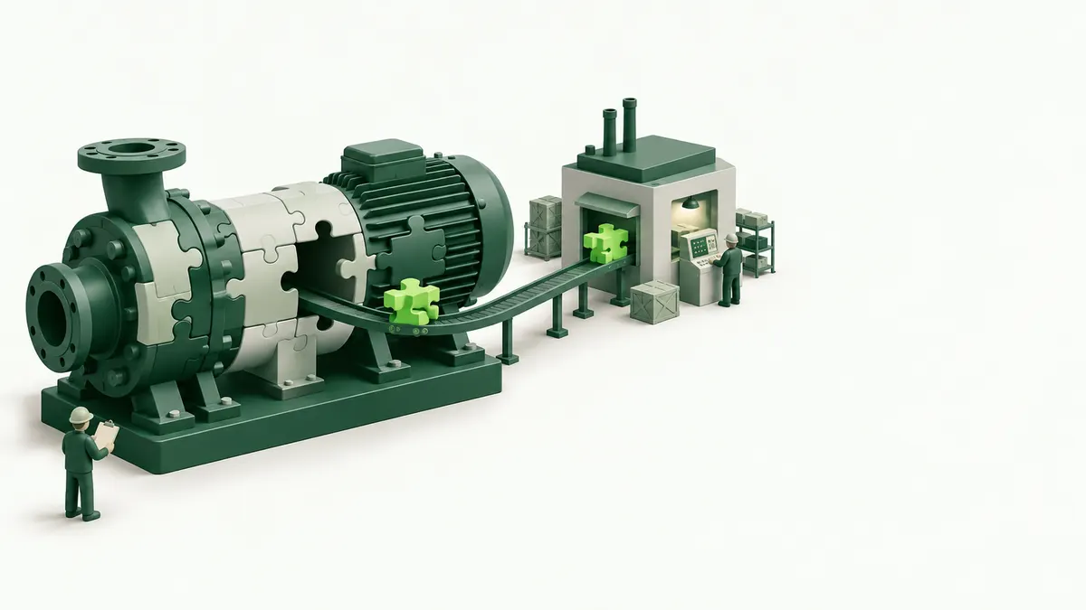 Illustration conceptuelle du secteur Industrie et fabrication