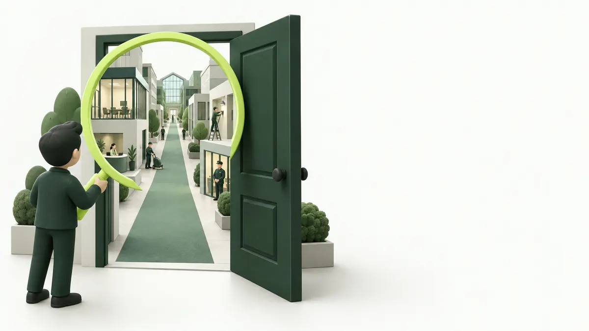 Illustration conceptuelle du secteur Services et facility management